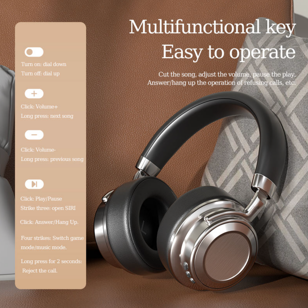 Wireless Metal Gaming Headphones